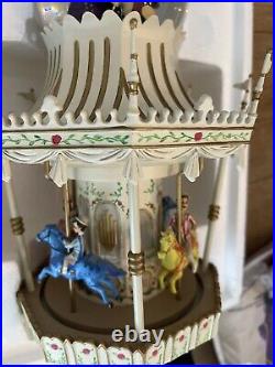 Disney Mary Poppins Jolly Holiday Carousel Snow Globe RARE In Original Box