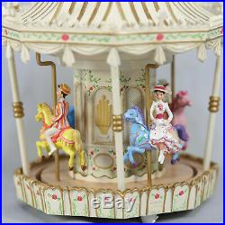 Disney Mary Poppins Musical Carousal Snow Globe play Jolly Holiday WORKS