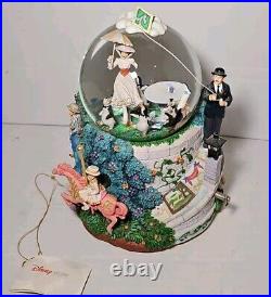 Disney Mary Poppins Snow Globe Let's Go Fly A Kite Julie Andrews READ