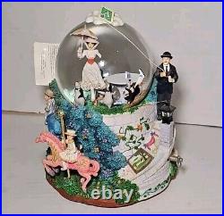 Disney Mary Poppins Snow Globe Let's Go Fly A Kite Julie Andrews READ