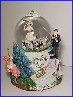 Disney Mary Poppins Snow Globe Let's Go Fly A Kite Julie Andrews READ