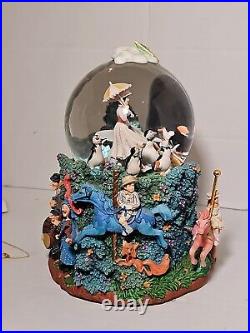 Disney Mary Poppins Snow Globe Let's Go Fly A Kite Julie Andrews READ