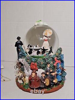 Disney Mary Poppins Snow Globe Let's Go Fly A Kite Julie Andrews READ