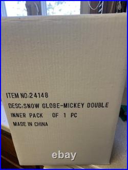Disney Mickey Double Snow-globe In Boxes #24148 Just Opened To List