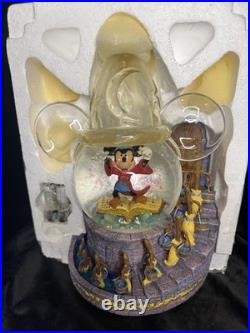 Disney Mickey Fantasia Music Box Snow globe Sorcerer's Apprentice Hat NEW MIB