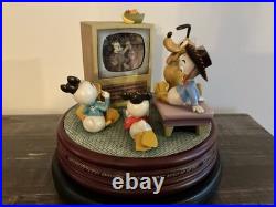 Disney Mickey Mouse Club 50th Anniversary Snow globe Rare Donald Duck