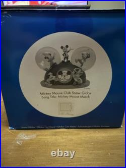 Disney Mickey Mouse Club Musical Snow Globe Mickey Mouse March Original Package Disney Mickey Mouse Club Musical Snow Globe Mickey Mouse March Original Package