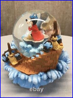 Disney Mickey Mouse Fantasia Musical Snow Globe