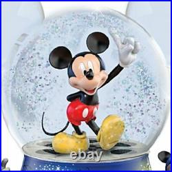 Disney Mickey Mouse Rotating Through the years Glitter Snow Globe Bradford NEW