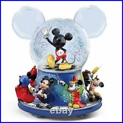 Disney Mickey Mouse Rotating Through the years Glitter Snow Globe Bradford NEW Disney Mickey Mouse Rotating Through the years Glitter Snow Globe Bradford NEW