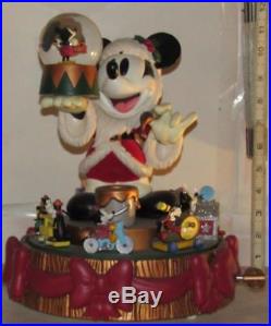 Disney Mickey Mouse Santa's Workshop Snowglobe Santa Claus