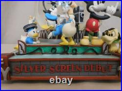 Disney Mickey and His Friends Silver Screen Debut Snow Globe Collectible Rare
