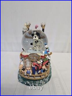 Disney Mickey's 75th Anniversary Steamboat Musical Snow Globe