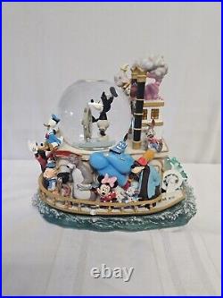 Disney Mickey's 75th Anniversary Steamboat Musical Snow Globe