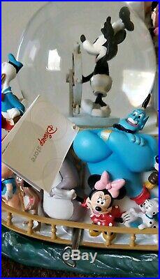 Disney Mickeys 75th Anniversary Mouse Steamboat Willie Musical Snowglobe Ceramic