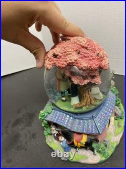 Disney Mulan Cherry Blossom Pagoda Scene Musical Reflection Snow Globe