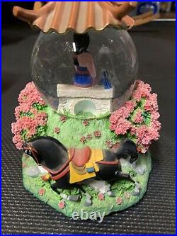 Disney Mulan & Mushu Reflections Musical Snow Globe Retired And Rare