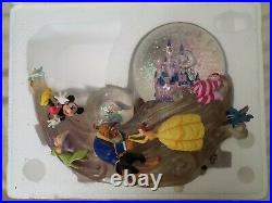 Disney Multi Characters with Castle Snow Globe Musical Lights Up Original Box