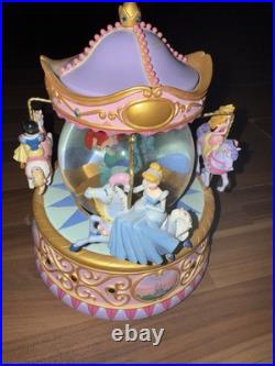 Disney Multi Princess Carousel Snow Globe So This Is Love 1948 Walt Disney RARE