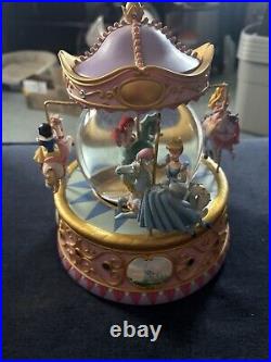 Disney Multi Princess Carousel Snow Globe So This Is Love 1948 Walt Disney RARE