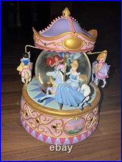 Disney Multi Princess Carousel Snow Globe So This Is Love 1948 Walt Disney RARE