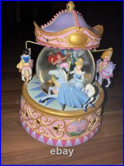 Disney Multi Princess Carousel Snow Globe So This Is Love 1948 Walt Disney RARE