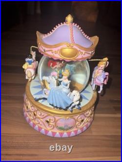 Disney Multi Princess Carousel Snow Globe So This Is Love 1948 Walt Disney RARE