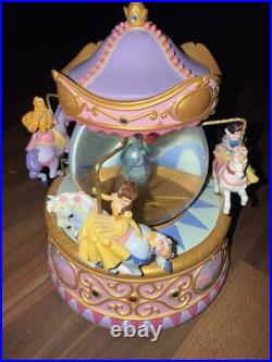Disney Multi Princess Carousel Snow Globe So This Is Love 1948 Walt Disney RARE