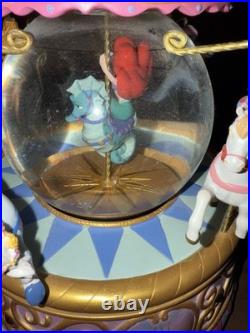 Disney Multi Princess Carousel Snow Globe So This Is Love 1948 Walt Disney RARE