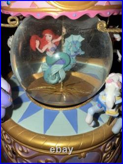Disney Multi Princess Carousel Snow Globe So This Is Love 1948 Walt Disney RARE