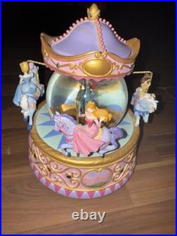 Disney Multi Princess Carousel Snow Globe So This Is Love 1948 Walt Disney RARE