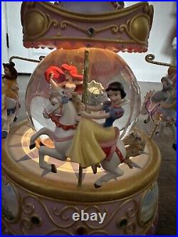 Disney Multi Princess Carousel Snow Globe So This Is Love 1948 Walt Disney WORKS