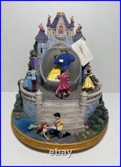 Disney Multi Princess Dancing Snow Globe Once Upon a Dream Rotating Music Box