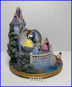 Disney Multi Princess Dancing Snow Globe Once Upon a Dream Rotating Music Box