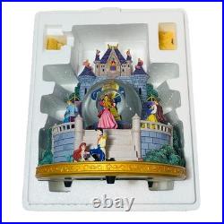Disney Multi Princess Dancing Snow Globe Once Upon a Dream Rotating Music Box