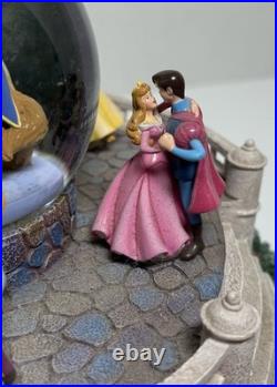 Disney Multi Princess Dancing Snow Globe Once Upon a Dream Rotating Music Box