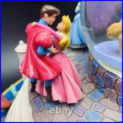 Disney Multi Princess Dancing Snow Globe Once Upon a Dream Rotating Music Box