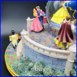 Disney Multi Princess Dancing Snow Globe Once Upon a Dream Rotating Music Box