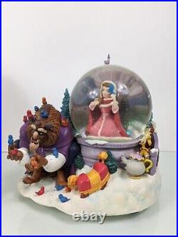 Disney Musical Snow Globe Beauty and the Beast Winter Scene Snowglobe