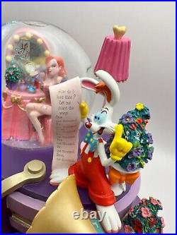 Disney Musical Snow Globe Jessica Rabbit WithRoger Rabbit Dressing Room Rare