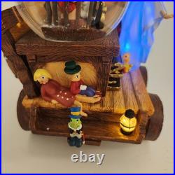 Disney Musical Snow Globe Pinocchio I've Got No Strings Wagon Scene Rare