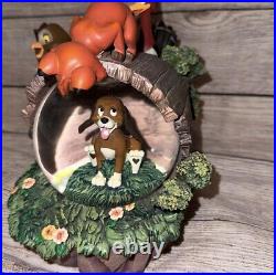 Disney Musical Snow Globe The Fox and the Hound Best of Friends Rare Vintage