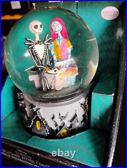 Disney Nightmare Before Christmas Jack Skellington Sally Musical Snow Globe