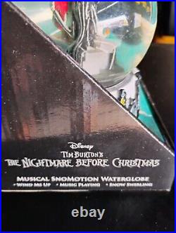 Disney Nightmare Before Christmas Jack Skellington Sally Musical Snow Globe