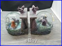 Disney Nightmare Before Christmas Jack and Sally Snow Globe Bookends