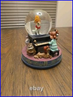 Disney Oliver & Company Snow Globe Why Should I Worry Song Collectible Rare