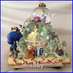 Disney Parade Cinderella Belle Ariel Little Mermaid Figurine Music Snowglobe-MIB