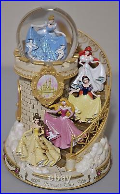 Disney Park Princess Club Staircase Musical Snowglobe Rare