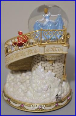 Disney Park Princess Club Staircase Musical Snowglobe Rare