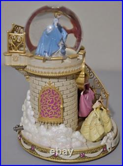 Disney Park Princess Club Staircase Musical Snowglobe Rare